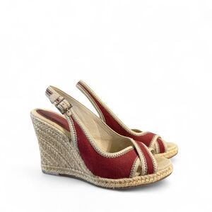 Banana-republic Women's Red and Burgundy Sandals